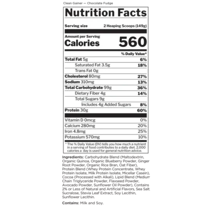 CleanGainer NutritionPanels 1 webp