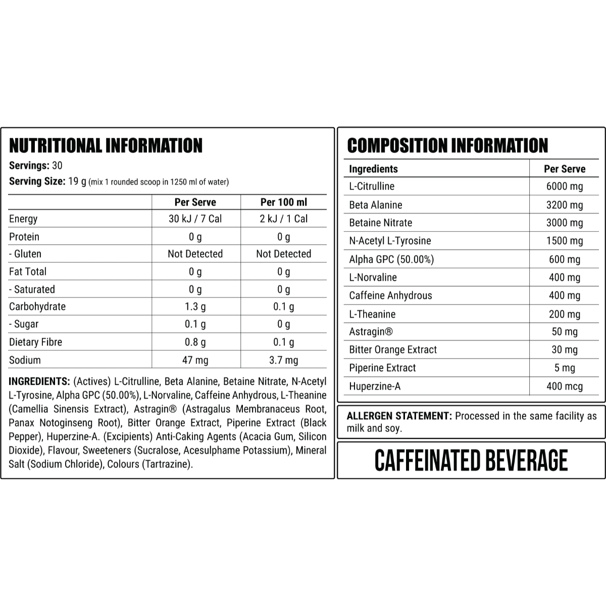Disorder Ultimate Nutritional Information 30 Serves Neon Cloud 1 webp