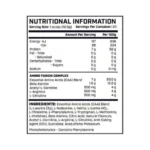Cyborg Sport Amino Fusion ingredients