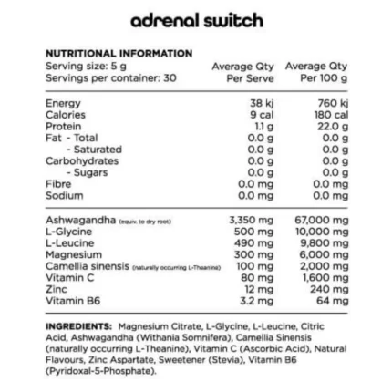 switch nutrition adrenal switch 30 serves nutrition info 1 webp