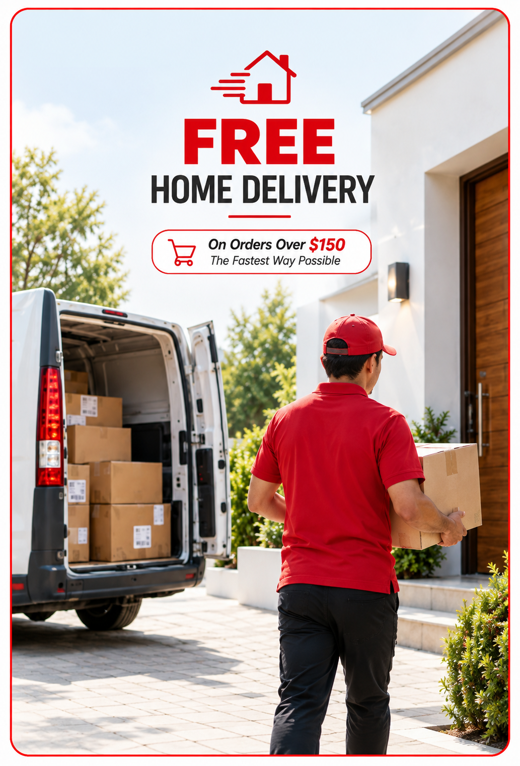 Free Home Delivery Poster